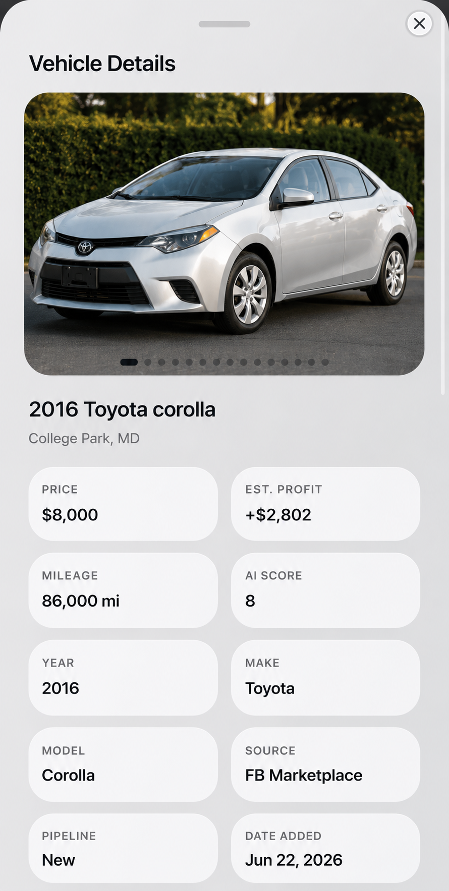 Vehicle details